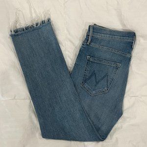 MOTHER Mid Rise Cropped Jeans
